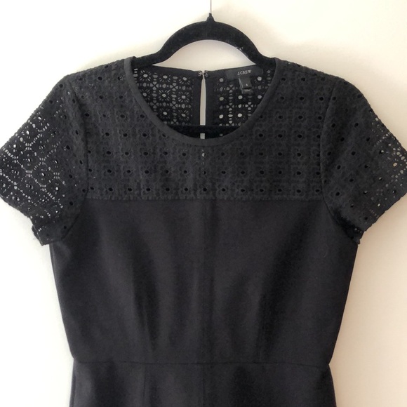 J. Crew black lace short sleeve midi dress - Picture 2 of 10